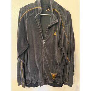 VINTAGE Y2K JORDAN CARMELO ANTHONY GREY VELOUR TRACKSUIT JACKET